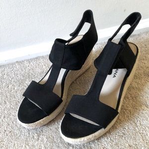 Dressy Black Moda Spana Wedge Sandal